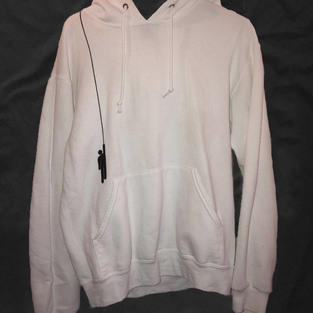 White Billie Eilish Hoodie with Hang